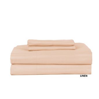 600 Thread Count Sateen Stripe Sheet Set