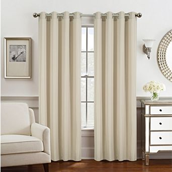 Gilbert Solid Single Grommet Curtain Panel Pair - 54x84", Taupe