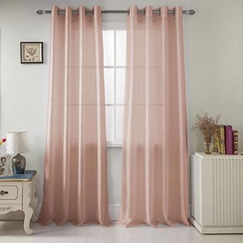 Nancy Faux Luxurious Silk Premium Grommet Curtain Panel