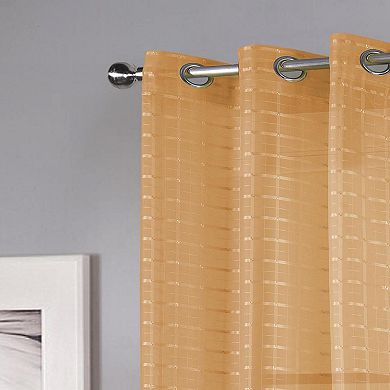 Wanda Box Voile Light Filtering One Grommet Curtain Panel