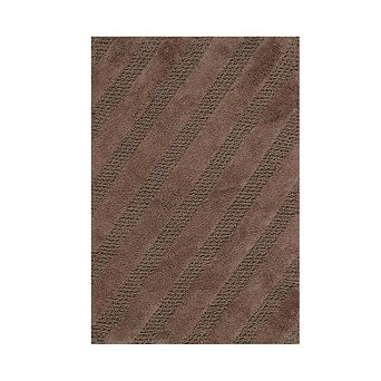 Unique Stripe Honeycomb Sculptured Bath Rug Is Prepared Soft Plush Cotton