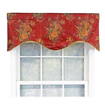 Eliza Corded Cornice 100% Cotton with Fully Lined 3" Rod Pocket Valnance for Windows