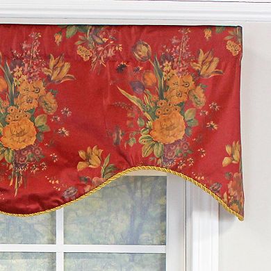 Eliza Corded Cornice 100% Cotton with Fully Lined 3" Rod Pocket Valnance for Windows