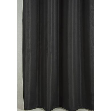 Gilbert Solid Single Grommet Curtain Panel Pair - 54x84", Black