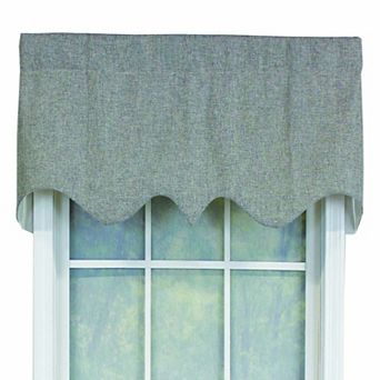 R-Crosby Essential Solid Color Regal Valance 3" Rod Pocket 50" x 17" Ash Gray