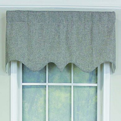 R-Crosby Essential Solid Color Regal Valance 3" Rod Pocket 50" x 17" Ash Gray
