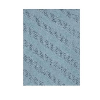 Unique Stripe Honeycomb Sculptured Soft Plush Cotton Bath Rug