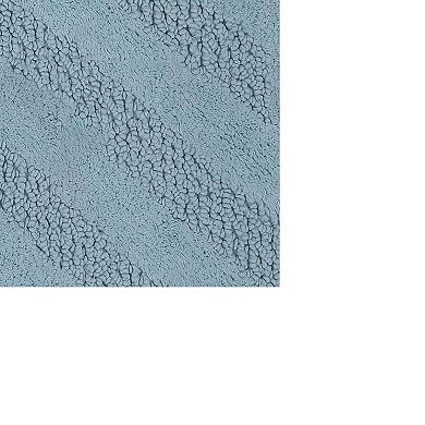 Unique Stripe Honeycomb Sculptured Soft Plush Cotton Bath Rug