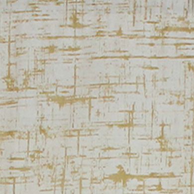 Zino Gold Thin Lines Regal Window Valance 3" Rod Pocket 50" x 17" Gold/Ivory