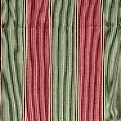 Parlor Stripe Corded Cornice 100% Cotton with Fully Lined 3" Rod Pocket Valnance for Windows