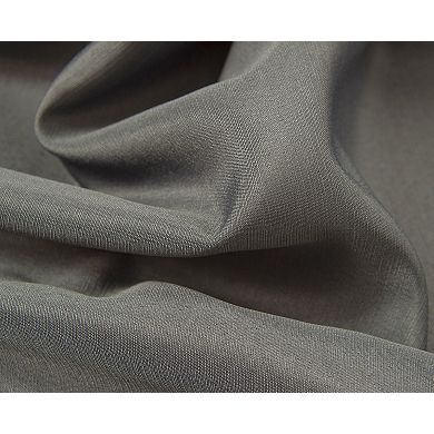 Olivia Gray Gilbert Solid Single Grommet Curtain Panel Pair - 54x84", Charcoal