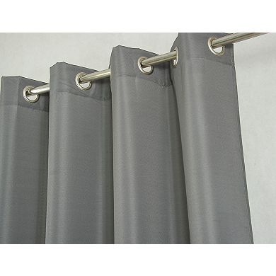 Olivia Gray Gilbert Solid Single Grommet Curtain Panel Pair - 54x84", Charcoal