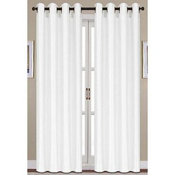 Nancy Faux Silk 54 X 84 in Grommet Top Curtain Panel White