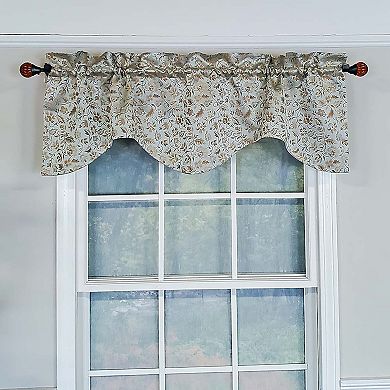 Chopin Bravo Window Valance 1-1/2" rod pocket 2" header 50" x 15" Blue Mist
