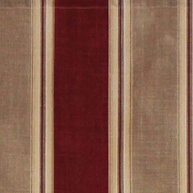 Bodega Stripe Window Treatment Regal Valance 3" Rod Pocket 50" x 17" Mauve Red
