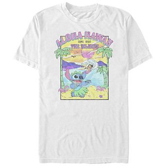 Disney's Lilo & Stitch Aloha Hawaii Come Visit The Islands Big & Tall Graphic Tee