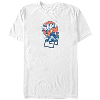 Disney's Lilo & Stitch Relaxing On The Beach Big & Tall Graphic Tee