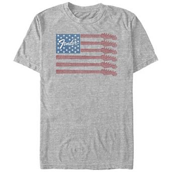 Big & Tall Fender USA Flag Design Graphic Tee