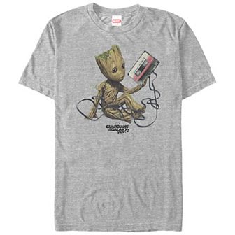 Big & Tall Marvel Guardians Of The Galaxy Groot Cassette Tape Graphic Tee