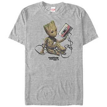Big & Tall Marvel Guardians Of The Galaxy Groot Cassette Tape Graphic Tee