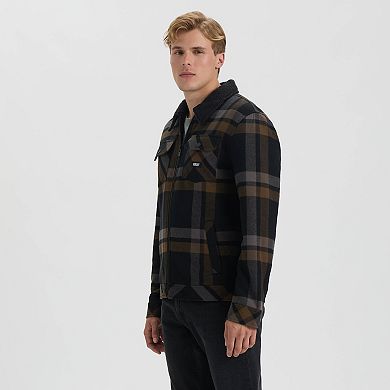 Men's Hurley Sherpa Lined Plaid Flannel Shacket