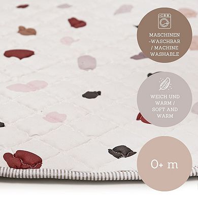 Hakuna Matte Confetti 59" Quilted Circle Playmat, Cream-Neutrals