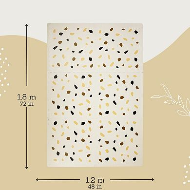 Hakuna Matte Confetti & White 72" x 48" XXL Foam Floor Tiles Baby Play Mat