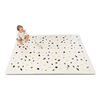 Hakuna Matte Confetti & White 72" x 48" XXL Foam Floor Tiles Baby Play Mat
