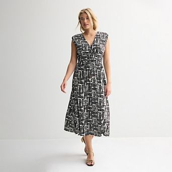 Petite Nine West Cinched Waist Midaxi Dress