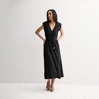 Petite Nine West Cinched Waist Midaxi Dress