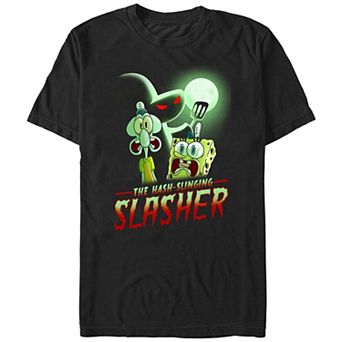 Big & Tall Nickelodeon SpongeBob SquarePants And Squidword The Hash-Slinging Slasher Graphic Tee