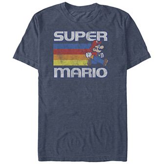 Big & Tall Nintendo Super Mario Bros. Mario Running Stripes Graphic Tee