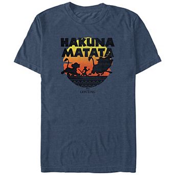 Disney's The Lion King Simba, Timon & Pumbaa Hakuna Mata Song Sunset Big & Tall Graphic Tee