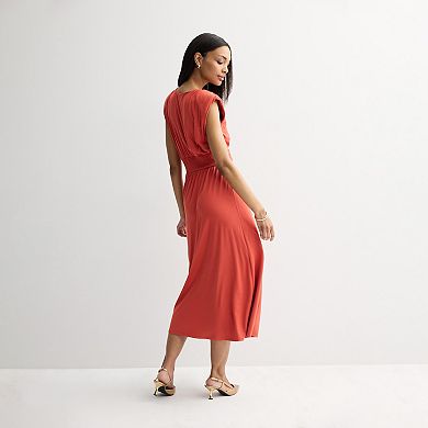 Women's Nine West Cinched Waist Midaxi Dress