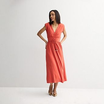 Women's Nine West Cinched Waist Midaxi Dress