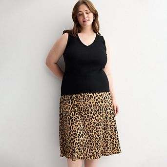 Plus Size Nine West Knitted Sweater Tank Top