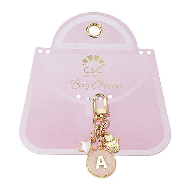 C&C California Initial, Star & Hamsa Charm Keychain