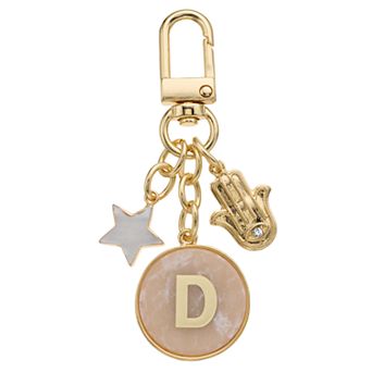 C&C California Initial, Star & Hamsa Charm Keychain