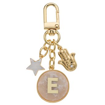 C&C California Initial, Star & Hamsa Charm Keychain