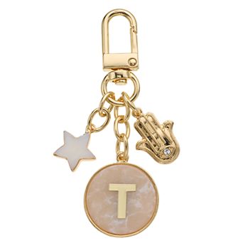 C&C California Initial, Star & Hamsa Charm Keychain