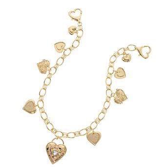 Women's C&C California Multi Heart Keychain Bag Charm