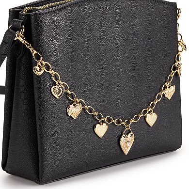 Womens C&C California Multi Heart Keychain Bag Charm