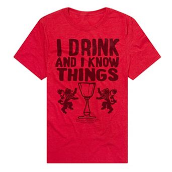 Men's Game of Thrones I Drink and I Know Things Graphic Tee