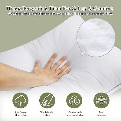 CLICKBIN 2-Pack Soft Down Alternative Bed Pillows, Machine Washable