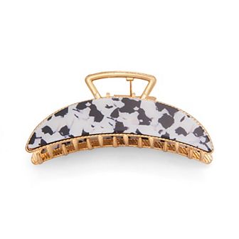 Emberly Gold Tone Large Marble Metal Claw Clip