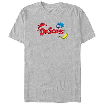 Big & Tall Dr. Seuss One Fish Two Fish Red Fish Blue Fish Logo Graphic Tee