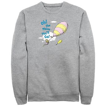 Big & Tall Dr. Seuss Oh The Places You'll Go Hot Air Ballon Ride Fleece Sweatshirt