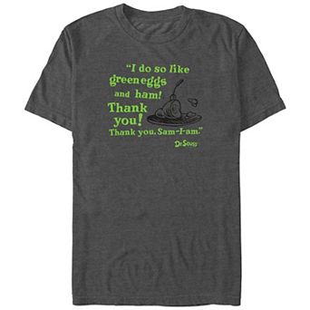 Big & Tall Dr. Seuss Green Eggs And Ham Quote Graphic Tee