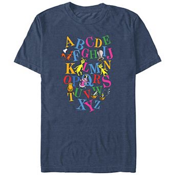 Big & Tall Dr. Seuss Characters And Alphabet Graphic Tee