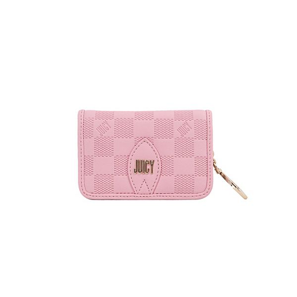 Juicy by Juicy Couture Checkmate Simple Single Fold Wallet - Flamingo